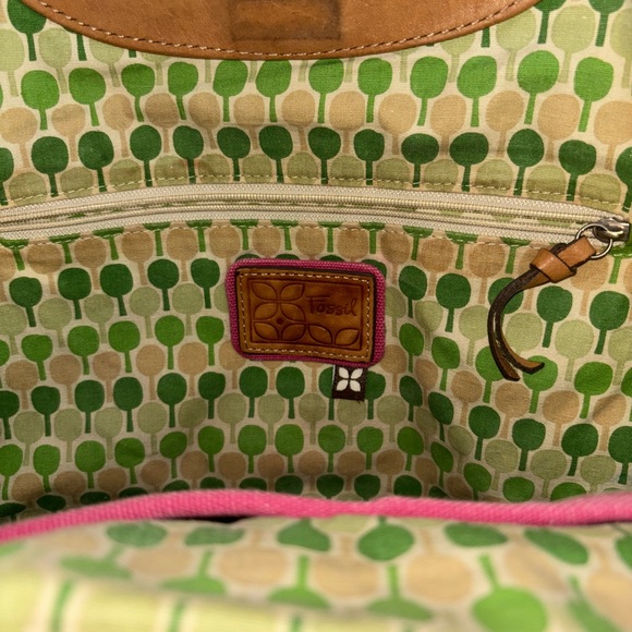 Fossil Floral Crossbody Bag in Yellow and Brown Vintage Inspired Fall Colors - Picture 4 of 8